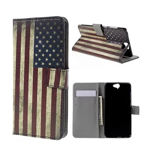 Moberg HTC One A9 Fodral - Retro Amerikanska Flaggan multifärg