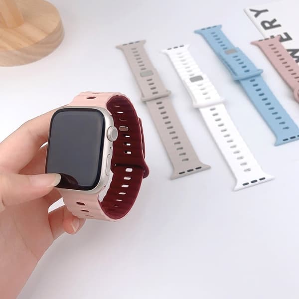 Apple Watch Series 49mm - 45mm - 44mm - 42mm Universal flexibelt klockarmband - Orange Orange