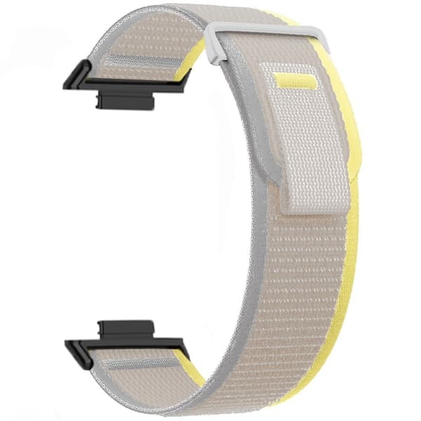Huawei Watch Fit 3 Nylon Watch Band Adjustable Loop Fastener Strap - Beige Brown