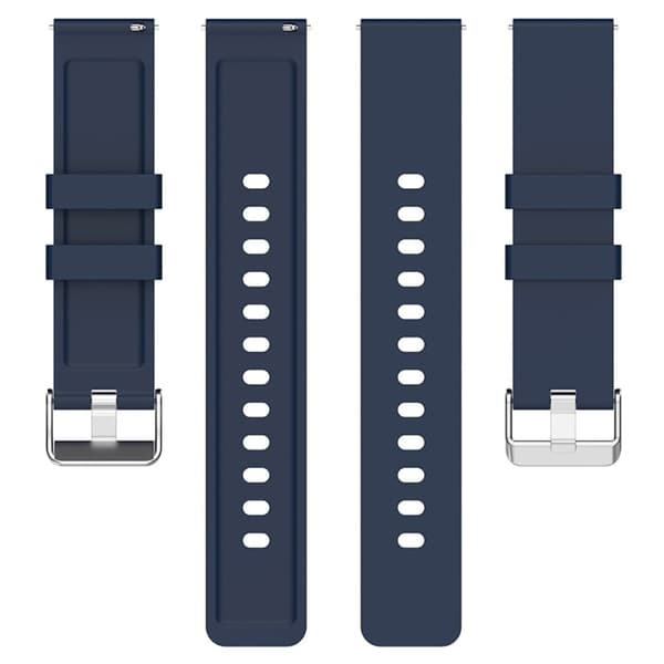 Amazfit Bip 3 / Bip S klockarmband i silikon med silverspänne - Midnattsblå Blå