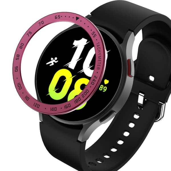Samsung Galaxy Watch 5 (44mm) urkrans - Vinrød Ring Sorte Bogstaver Red