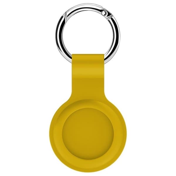AirTags silikonikotelo avaimenperällä - Keltainen Yellow