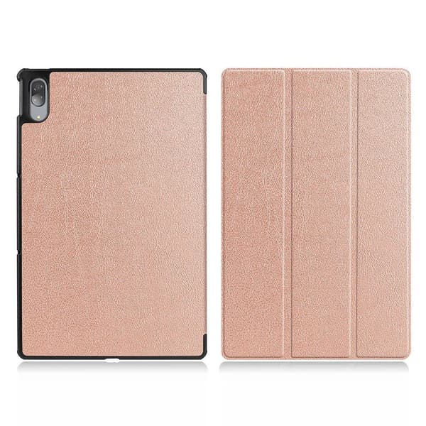 Lenovo Tab P11 Pro läderfodral med tre flikar - Roséguld Rosa
