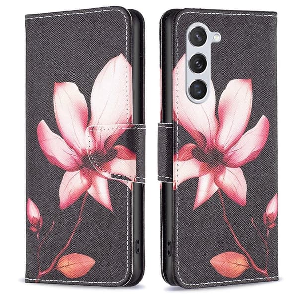 Wonderland Samsung Galaxy S23 Flip Etui - Lyserød Blomst Pink