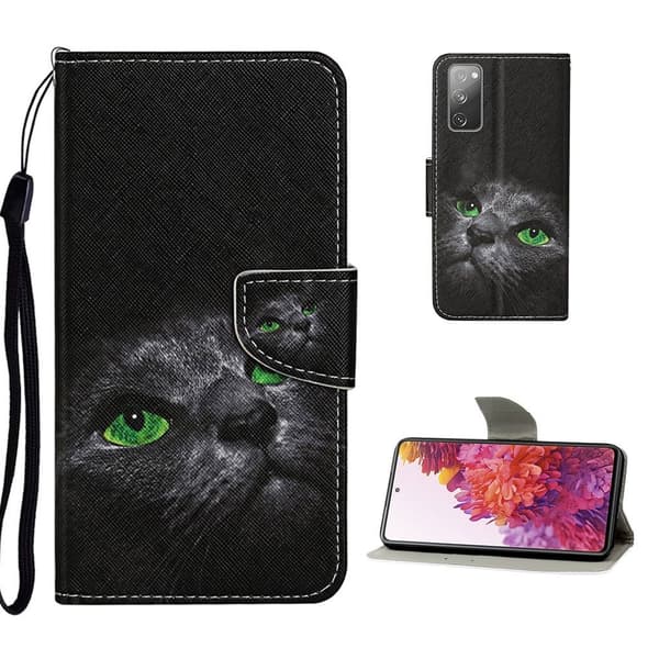 Wonderland Samsung Galaxy S20 Fe 5g / S20 Fe Flip Etui - Kat Eyes Black