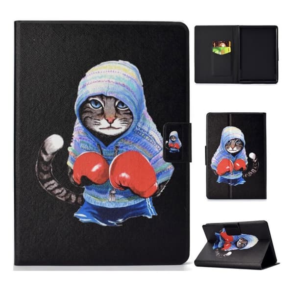 Amazon Kindle Paperwhite 4 (2018) mønster læretui - Boxing Cat Multicolor