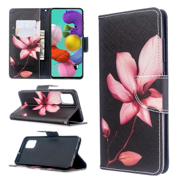 Wonderland Samsung Galaxy A51 flip kuoret - Kukka Multicolor