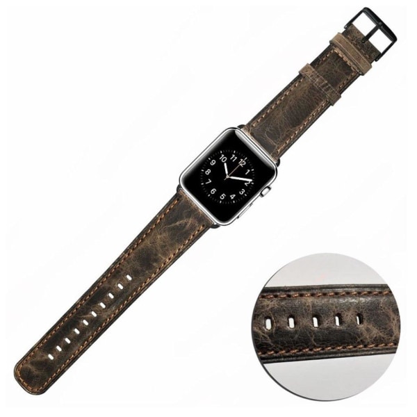 Apple Watch Series 4 40mm ægte læder Urrem - Kaffe Brown