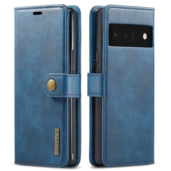 DG.Ming Google Pixel 6 Pro 2-in-1 Lompakko Suojakotelo - Sininen Blue