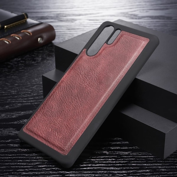 DG.MING Huawei P30 Pro 2-in-1 split læderetui - Rød Red