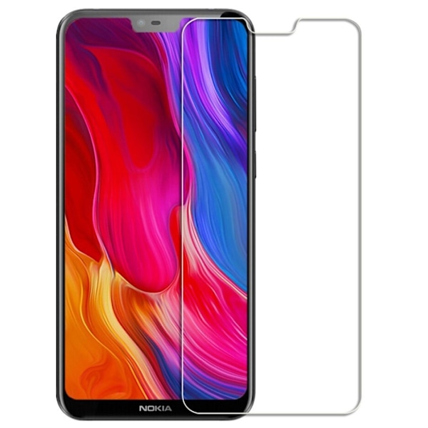 Nokia 6.1 Plus Karkaistu Lasi Arc Edge Näyttö Suojakalvo - Transparentti 0.3mm Transparent