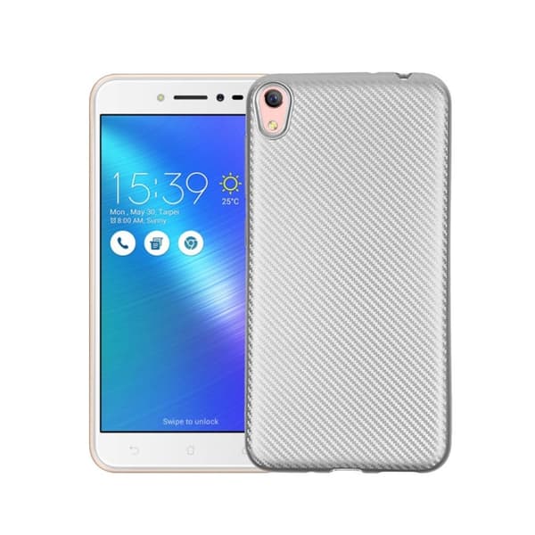 Asus Zenfone Live (ZB501KL) Deksel laget av silikon - Sølv Silver grey