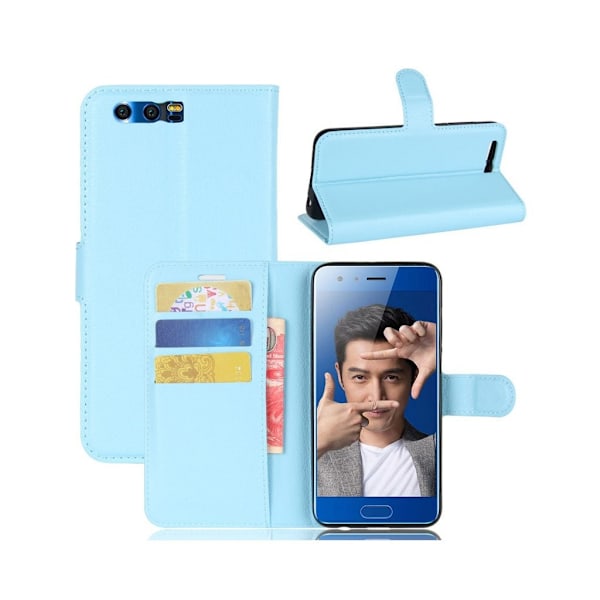 Huawei Honor 9 Smart læder etui - Babyblå Blue