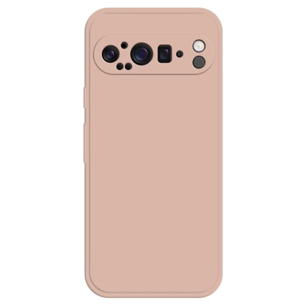 Google Pixel 9 Pro fleksibelt etui med lige kantbeskyttelse Telefoncover - Lyserød Pink