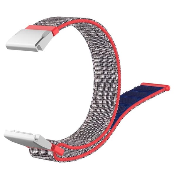 Garmin Fenix 5S tarranauha nylon - Punainen / Sininen Multicolor