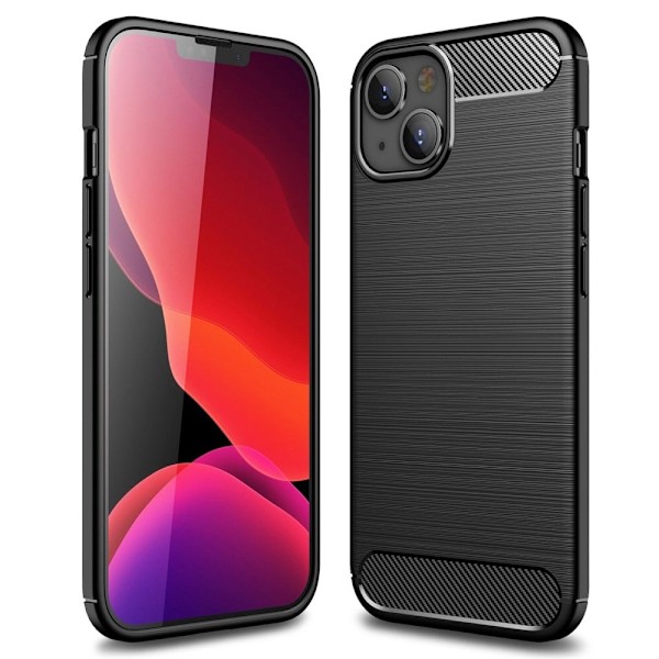 Carbon Flex iPhone 14 deksel - Svart Black