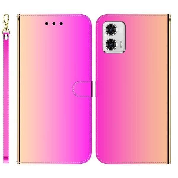 Mirror Motorola Moto G73 Flip Etui - Rose Pink