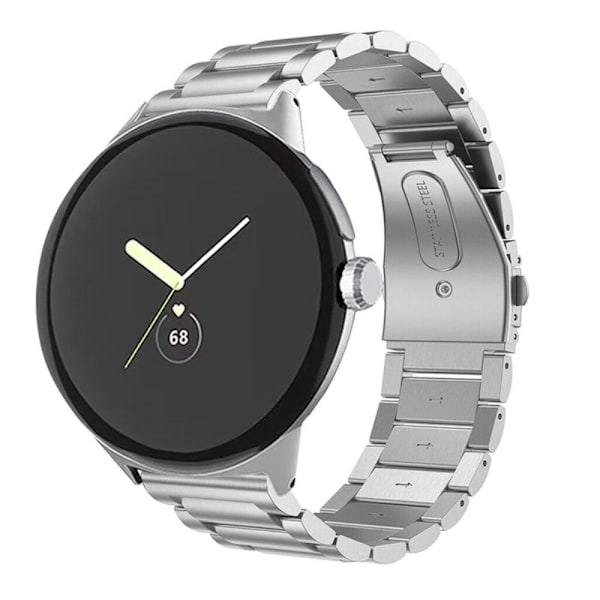 Google Pixel Watch 316 klockarmband i rostfritt stål - Silver Silvergrå