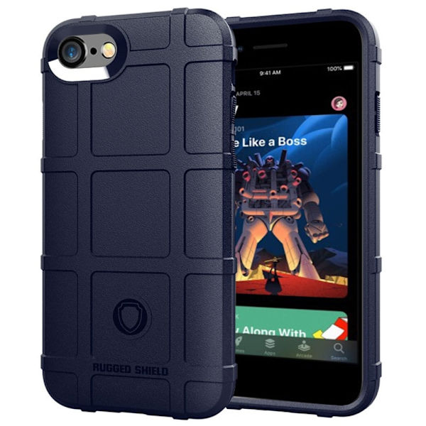Rugged Shield iPhone SE 2020 / iPhone SE (2022) / iPhone 7 deksel - Blå Blue
