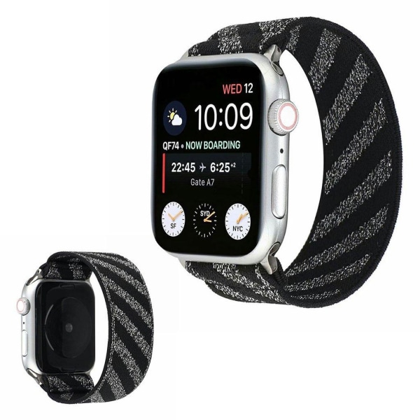 Apple Watch Series 6 / 5 40mm trasa mönster klockarmband - svart Svart