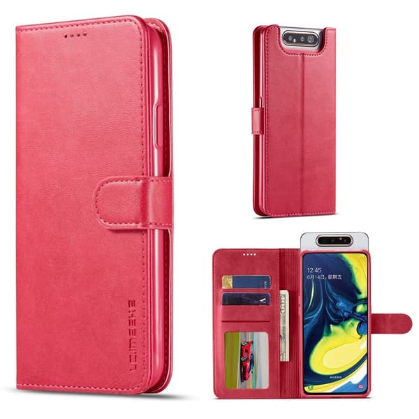LC.IMEEKE Samsung Galaxy A80 flip etui - Rød Red