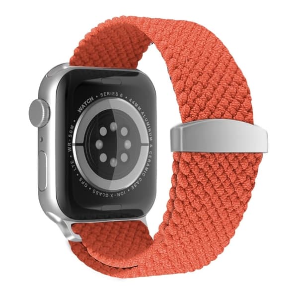 Apple Watch (45 mm) elastisk klokkerem i nylon - Oransje Orange
