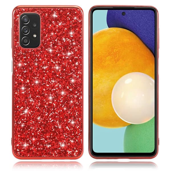 Glitter Samsung Galaxy A32 5G Suojakotelo - Punainen Red