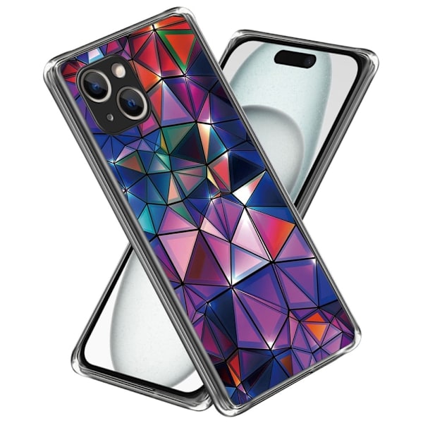 Deco iPhone 15 Plus deksel - Trekant Multicolor