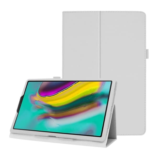 Samsung Galaxy Tab A 10.1 (2019) litchi lædercover - hvid White