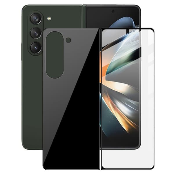 Samsung Galaxy Z Fold5 front and back tempered glass screen protector Transparent