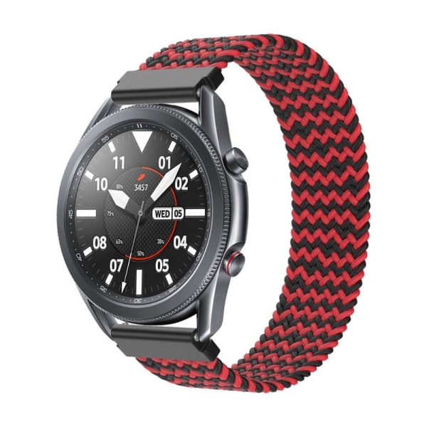 Samsung Galaxy Watch 3 (45mm) elastic nylon watch strap - W-shap Red