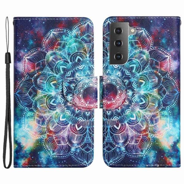 Wonderland Samsung Galaxy S23 Flip Etui - Starry Sky / Mandala Multicolor