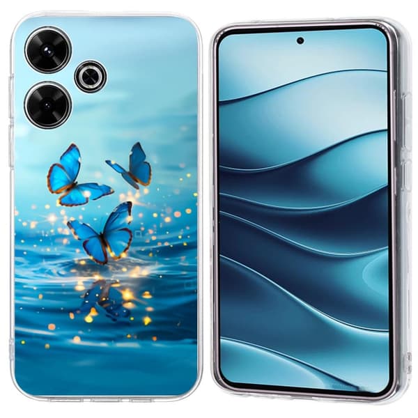 Vibe Xiaomi Redmi Note 14 5G cover - Blå Sommerfugl Blue