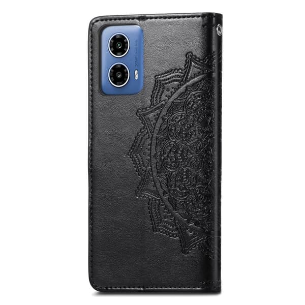 Mandala Motorola Moto G34 læderetui - Sort Black