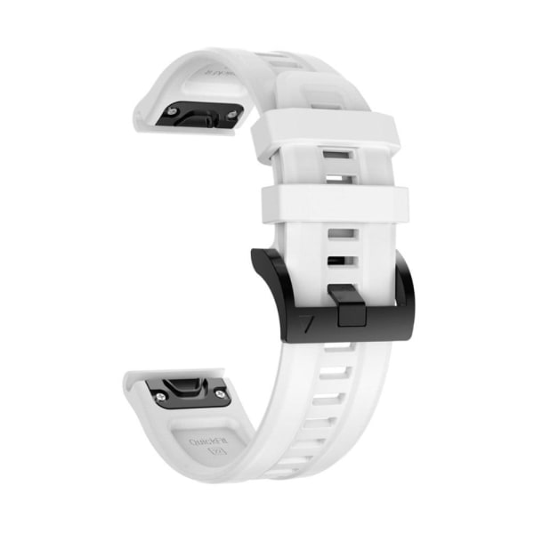 Solid color silicone watch strap for Garmin watch - White Vit