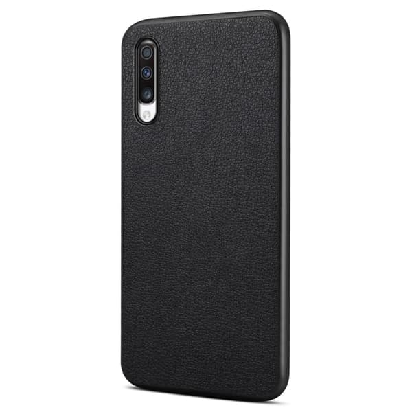Matt og elegant Samsung Galaxy A70-deksel med struktur - Svart Black