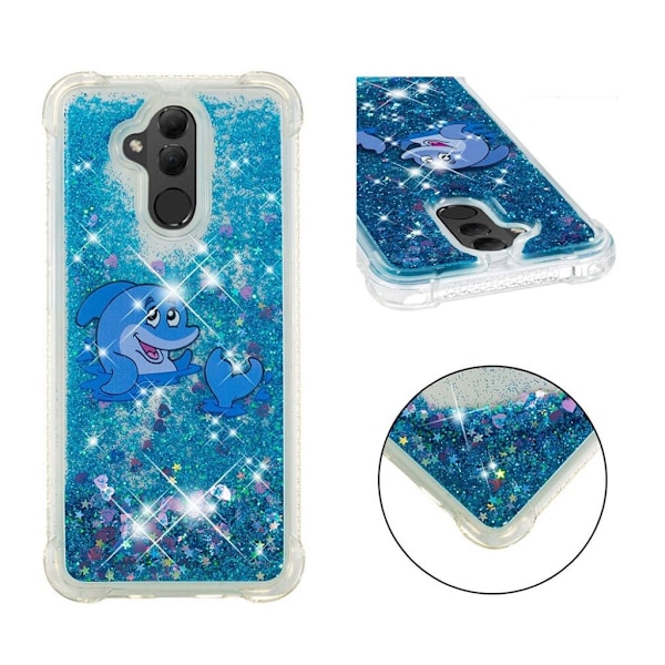 Glitter Huawei Mate 20 Lite skal - Blå Blå