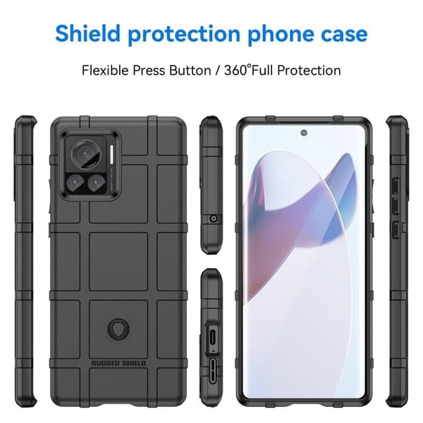 Rugged Shield Motorola Edge 30 Ultra skal - Svart Svart