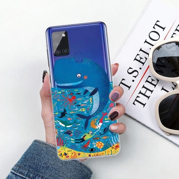 Deco Samsung Galaxy A21s Etui - Marine Organism Blue