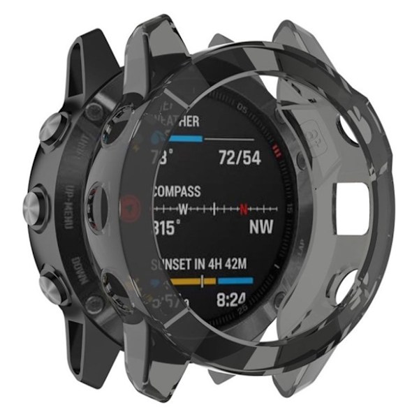 Garmin Fenix 6 Pro genomskinlig ram - Svart Svart