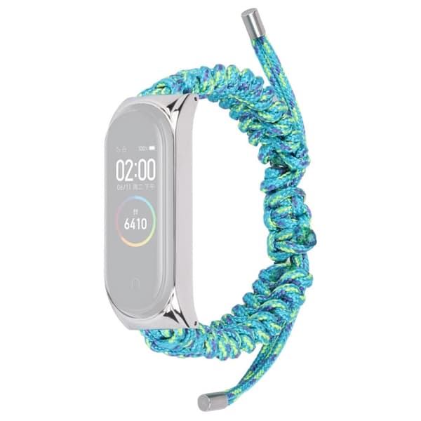 Xiaomi Mi Smart Band 4 / 3 nylon urrem med løbegang - Blå Blue