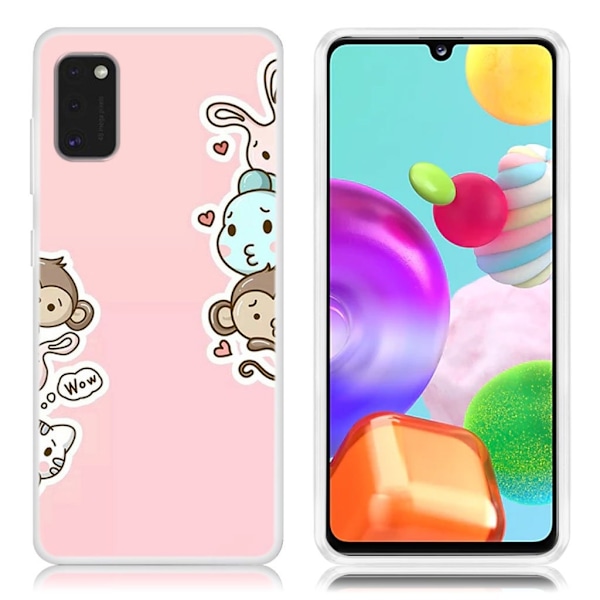 Deco Samsung Galaxy A41 Etui - Monkey Pink