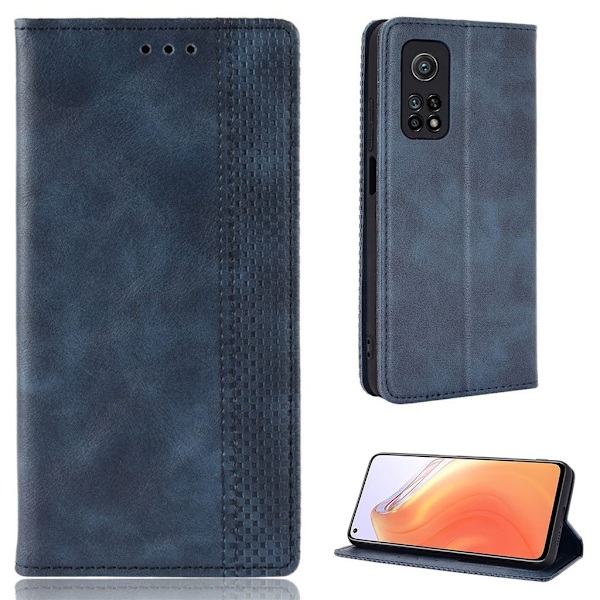 Bofink Vintage läder Xiaomi Redmi K30S / Xiaomi Mi 10T 5G / Xiaomi Mi 10T Pro 5G fodral - Blå Blå