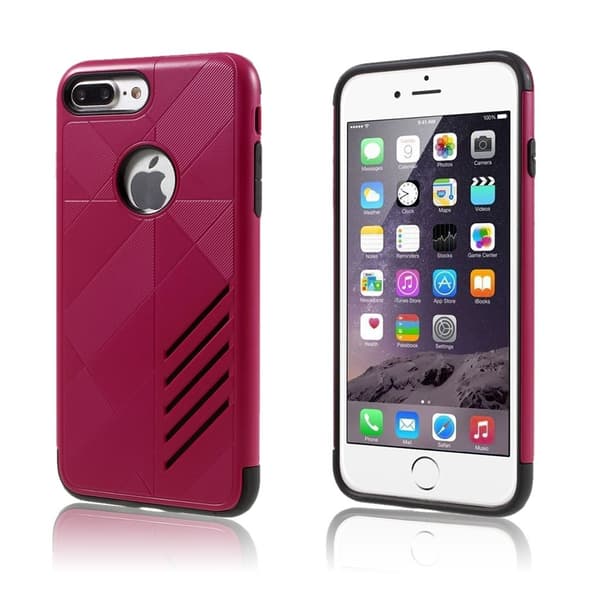 Absalon iPhone 7 Plus / 8 Plus fleksibelt hybrid deksel - Varm rosa Purple