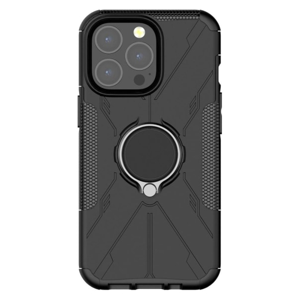 iPhone 13 Pro Max 6,7 tommer Ring Kickstand Design Bumpresistent Black