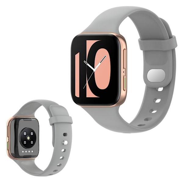 Oppo Watch (41mm) simple silikon klockarmband - grå Silvergrå