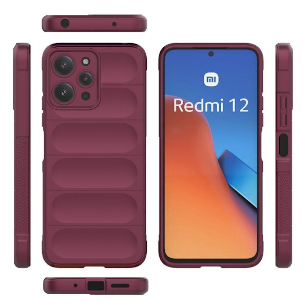Blødt grebsformet cover til Xiaomi Redmi 12 - Rød Red