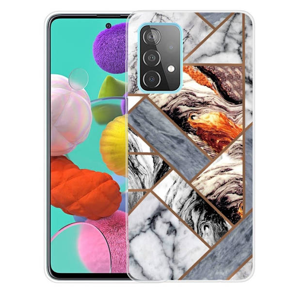 Marble design Samsung Galaxy A73 cover - Fragment Af Marmorfliser Multicolor