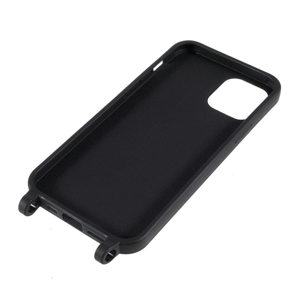 Thin TPU case with a matte finish and adjustable strap for Dark Svart