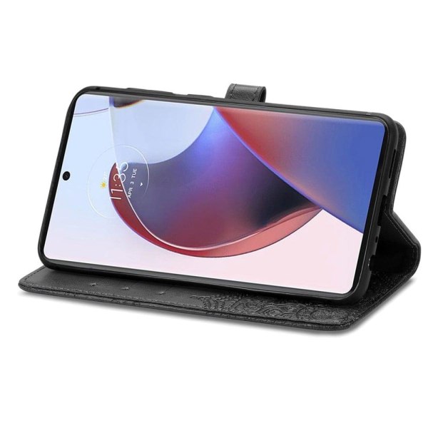 Mandala Motorola Edge 30 Ultra / X30 Pro Flip Fodral - Svart Svart